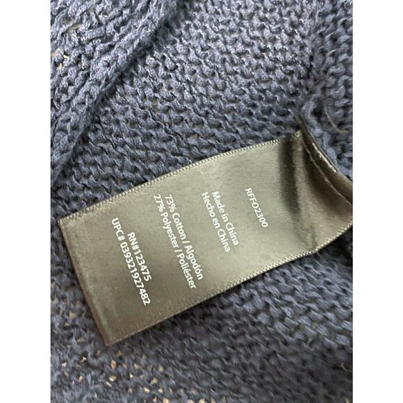 Rachel Zoe KARLA Open Knit Pullover‎ Sweater Navy Blue M - Picture 5 of 6